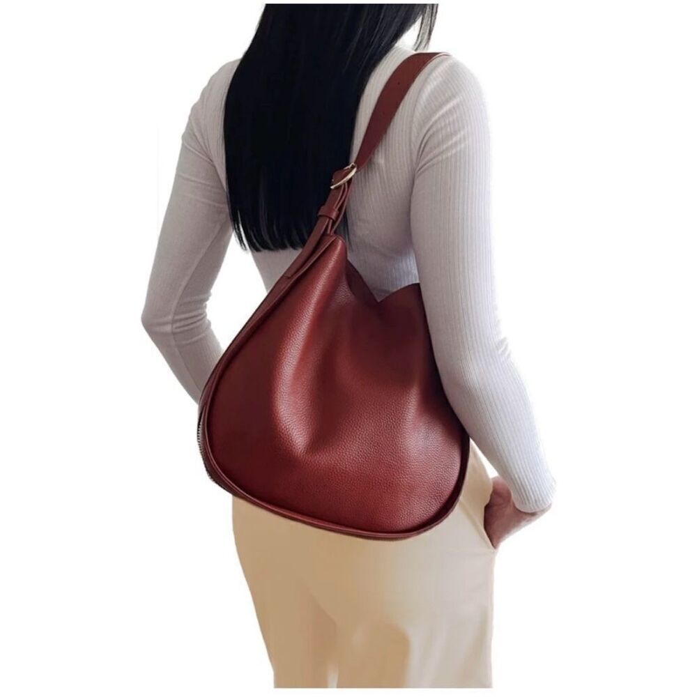Tote Le Monde London Cognac Mahogany Rosewood Bucket Bag